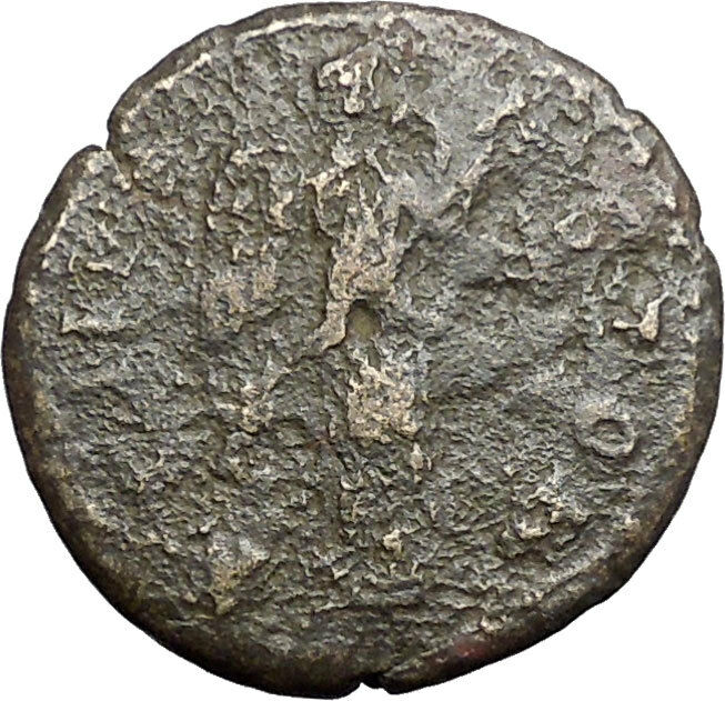 JULIA DOMNA 193AD Stobi in Macedonia Nike Victory Trophy Roman Coin i48875