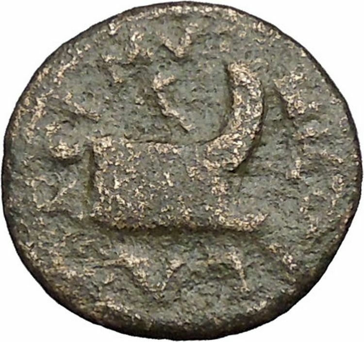 CARACALLA 198AD Coela Thrace GALLEY Ship Authentic Ancient Roman Coin i48731