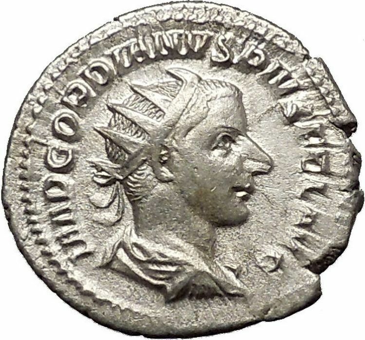 GORDIAN III 241AD Ancient Silver Roman Coin Hero "Farnese" Hercules i52037