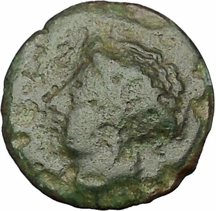 LARISSA in THESSALY 360BC Nymph Horse Authentic Ancient Greek Coin i51725