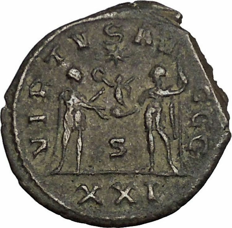 Carinus receives Victory from his father Carus Antioch Ancient Roman Coin i52106