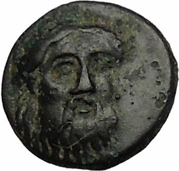 ADRAMYTION in MYSIA 350BC Zeus Eagle Genuine Authentic Ancient Greek Coin i52415