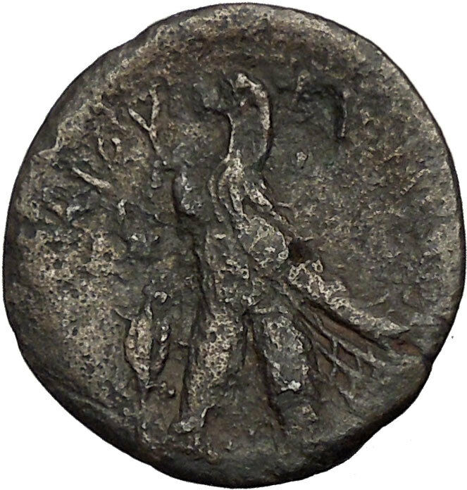 PTOLEMY VIII 145BC Cyprus Lotus Flower Zeus Eagle Ancient Greek Coin i52364