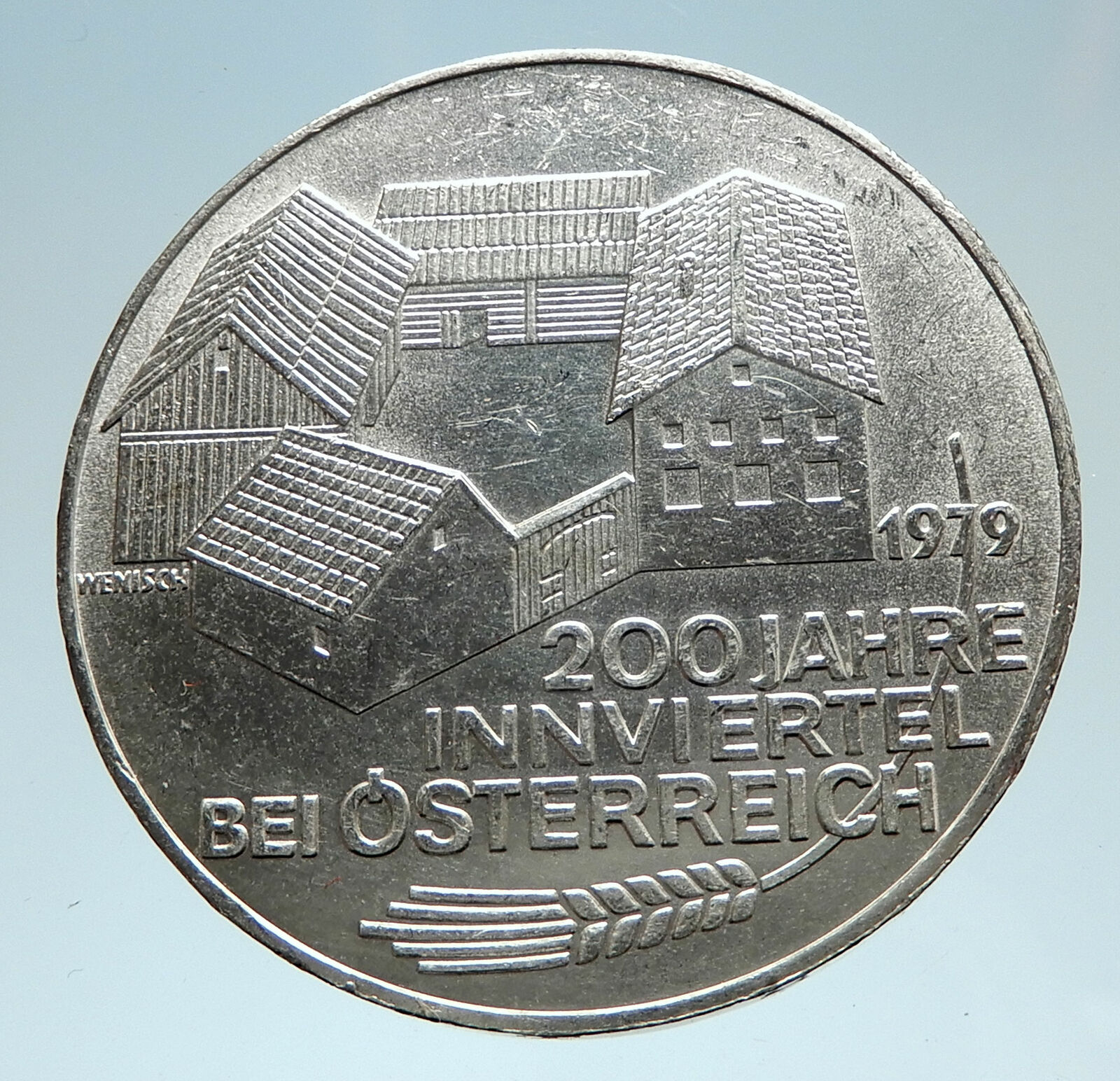 1979 AUSTRIA Inn District Buildings Genuine Silver 100 Schilling Coin i75210