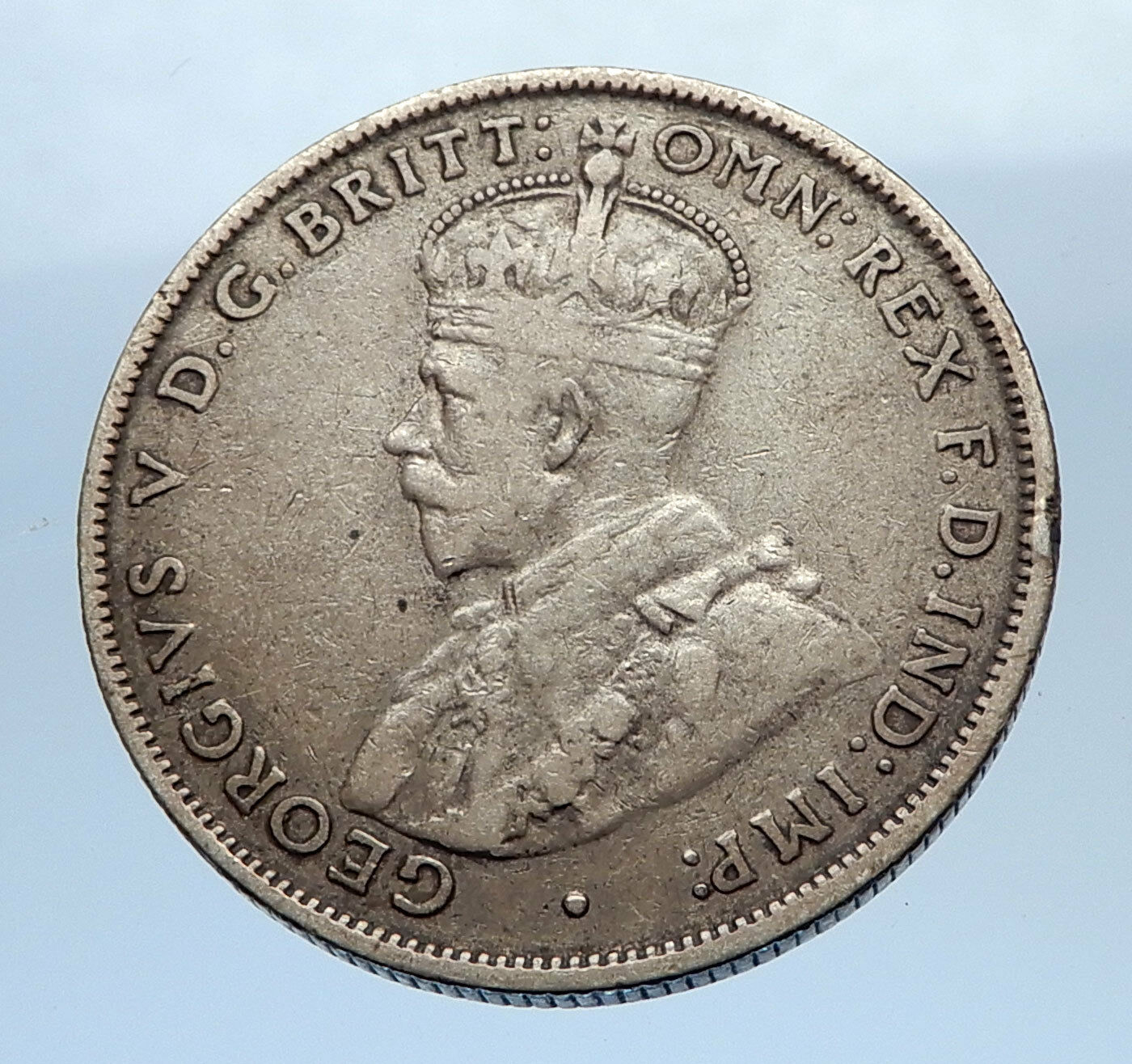 1911 AUSTRALIA Silver Shilling UK King George V KANGAROO Coin i71613