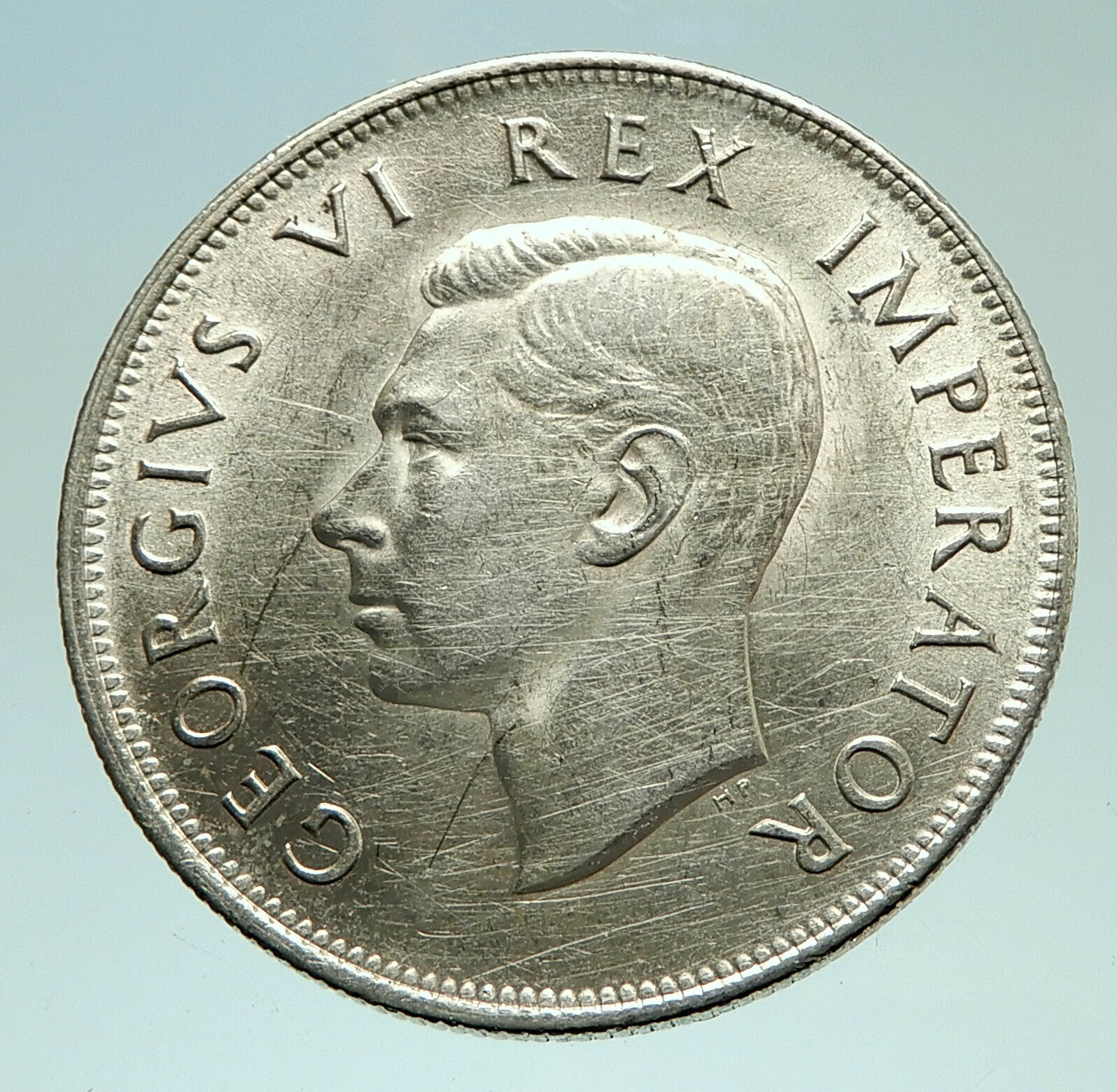 1937 SOUTH AFRICA Large GEORGE VI Shields Silver 2.5 Shillings Coin i76021