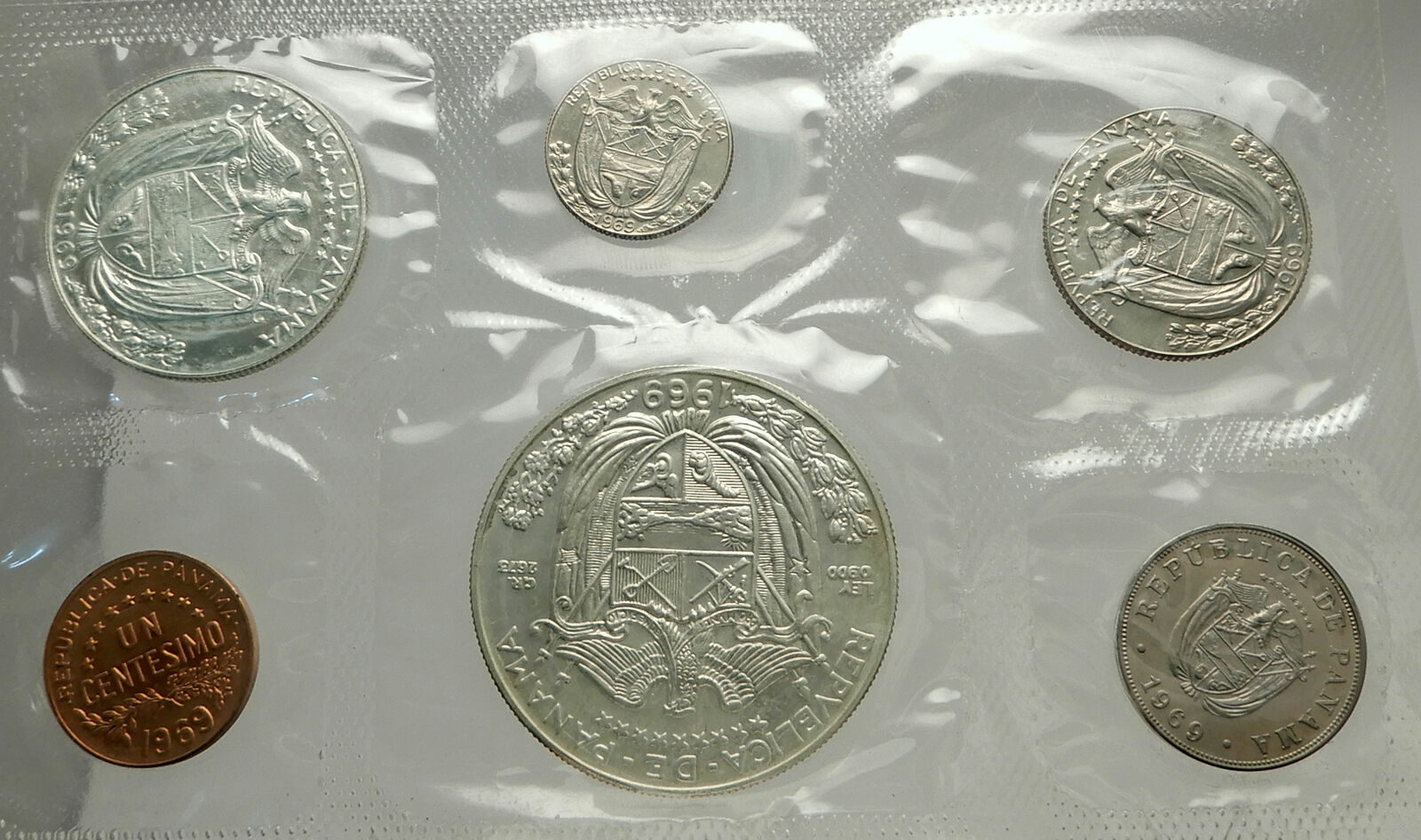 1967 PANAMA Large CONQUISTADOR BALBOA Genuine Proof 6 Coin Set 2 Silver i76355