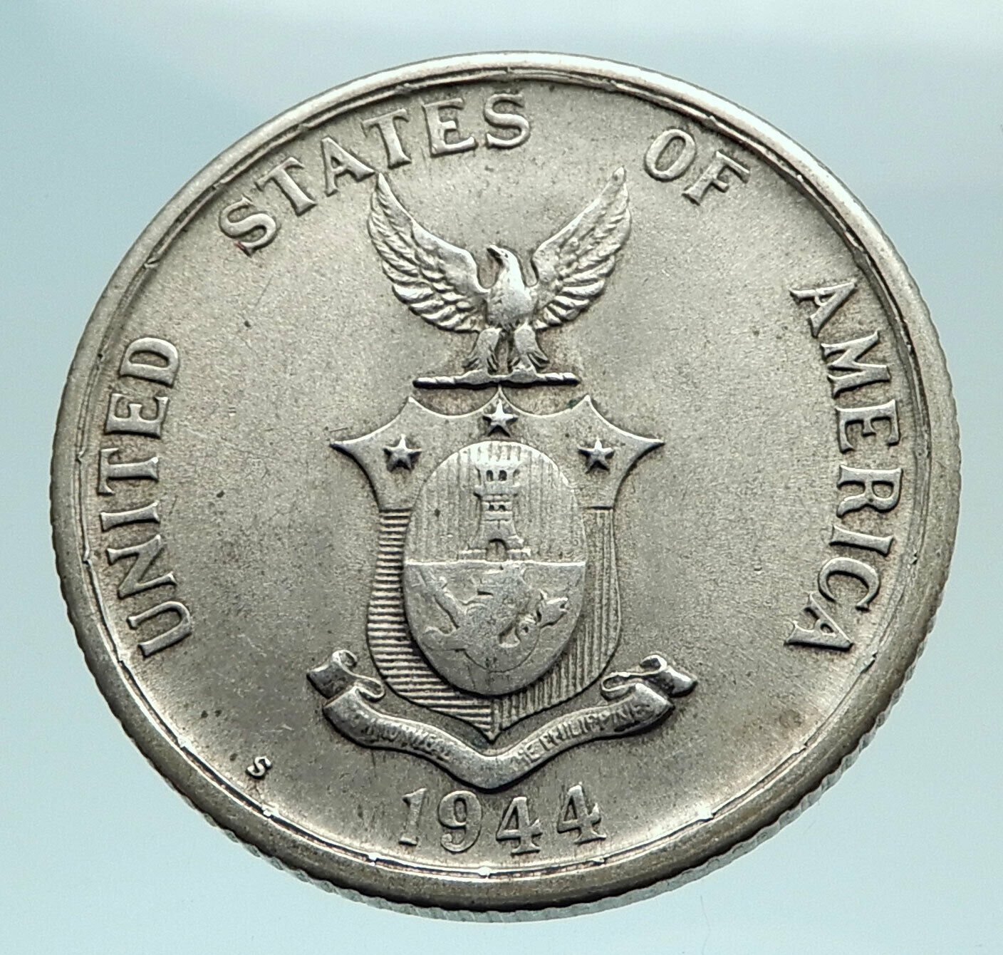 1944 S PHILIPPINES - FIFTY Centavos United States of America Silver Coin i79551