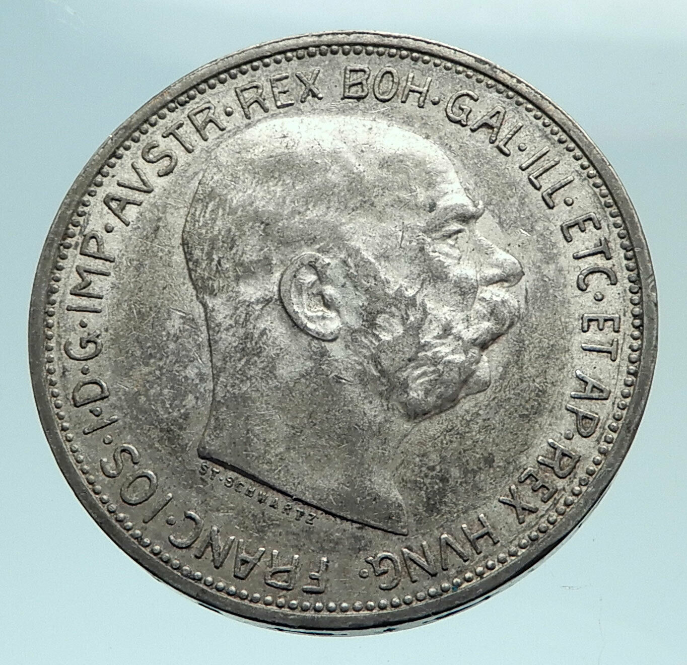 1912 AUSTRIA KING FRANZ JOSEPH I Eagle Genuine Silver 2 Corona Coin i79454