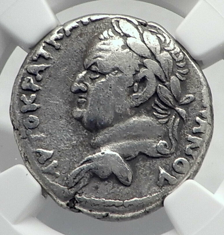 VESPASIAN & TITUS 69AD Silver Antioch Tetradrachm Ancient Roman Coin NGC i80929