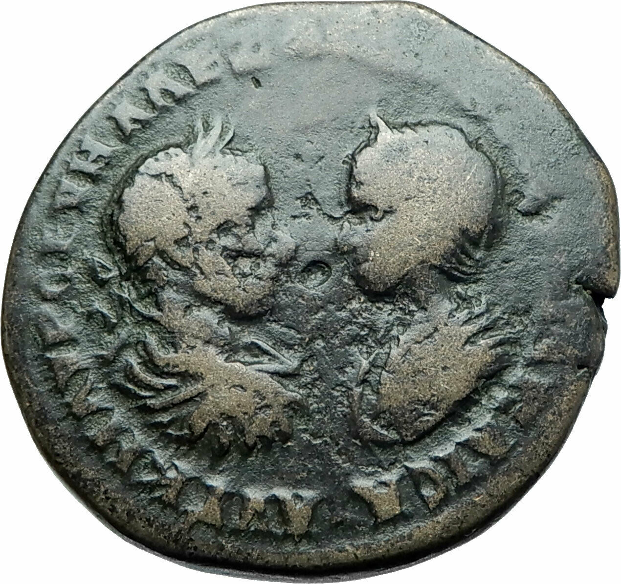 SEVERUS ALEXANDER & JULIA MAESA Marcianopolis Ancient Roman Coin HOMONOIA i78986