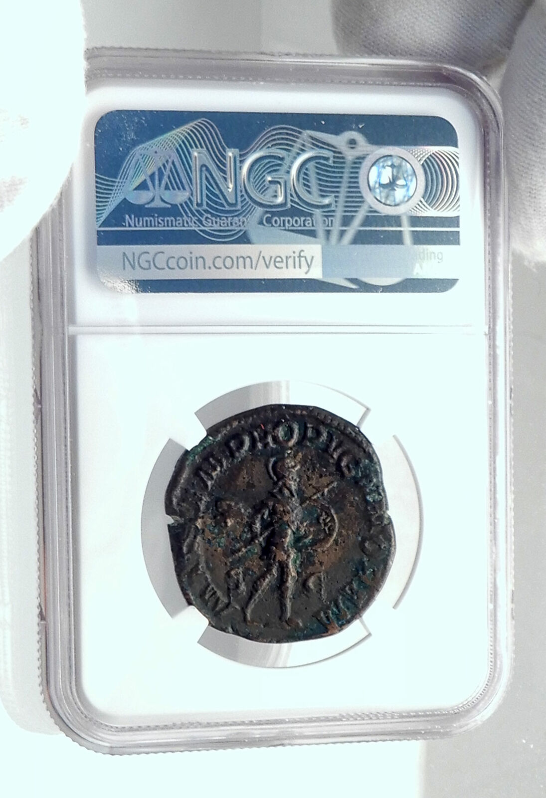 GORDIAN III Authentic Ancient Rome Sestertius Ancient Roman Coin MARS NGC i81339