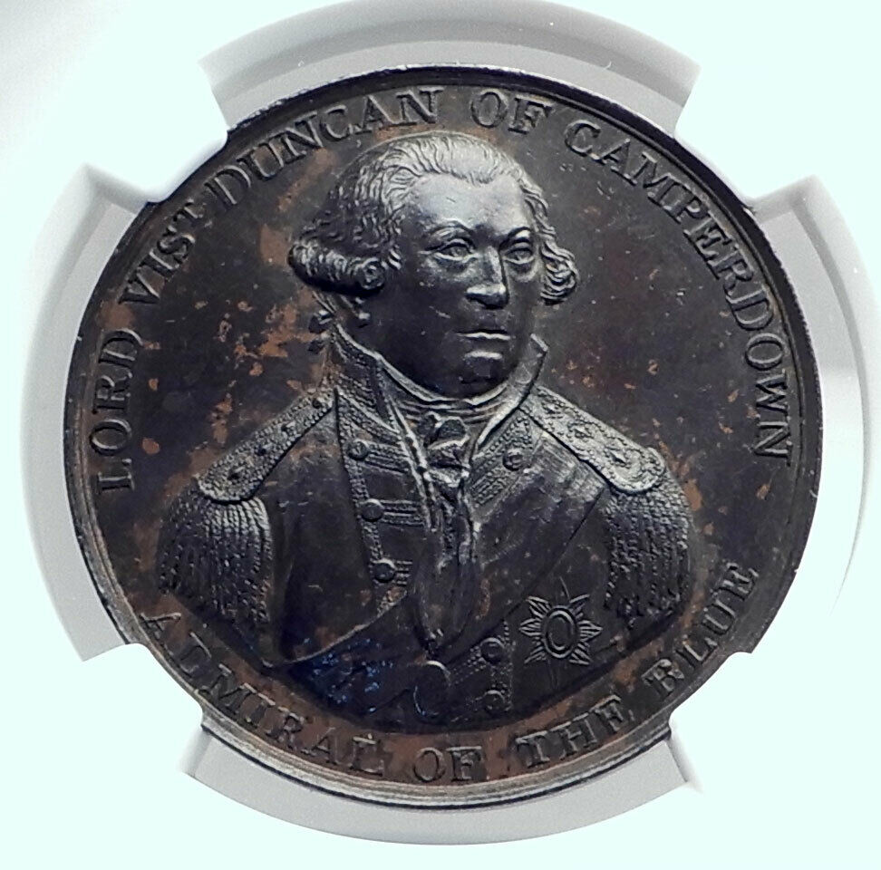 1797 GREAT BRITAIN England Naval Battle of Camperdown Duncan Medal NGC i81257