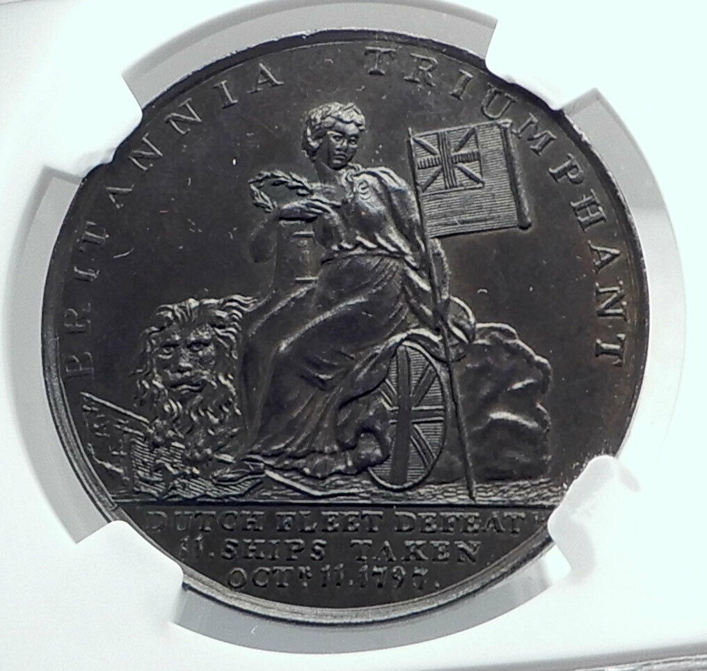 1797 GREAT BRITAIN England Naval Battle of Camperdown Duncan Medal NGC i81257