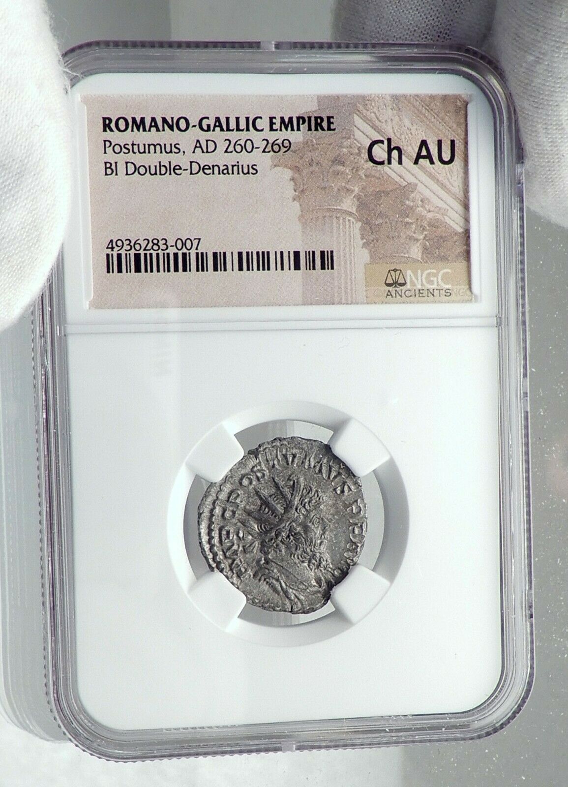 POSTUMUS Genuine Gallic Roman Empire 267AD Trier Ancient Coin SERAPIS NGC i81356