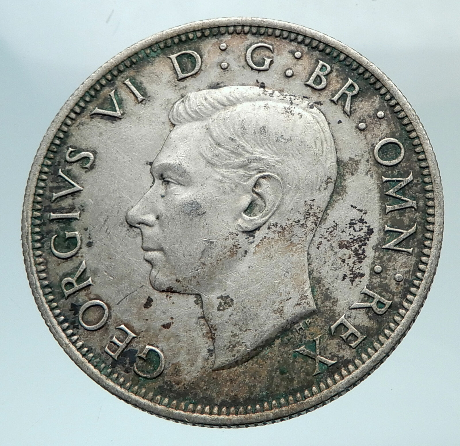 1942 Great Britain United Kingdom UK GEORGE VI Silver Half Crown Coin i80812