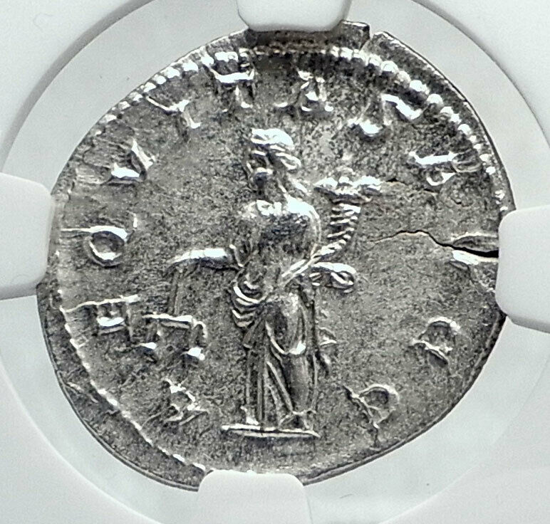 PHILIP I the ARAB Authentic Ancient 244AD Silver Roman Coin AEQUITAS NGC i81405