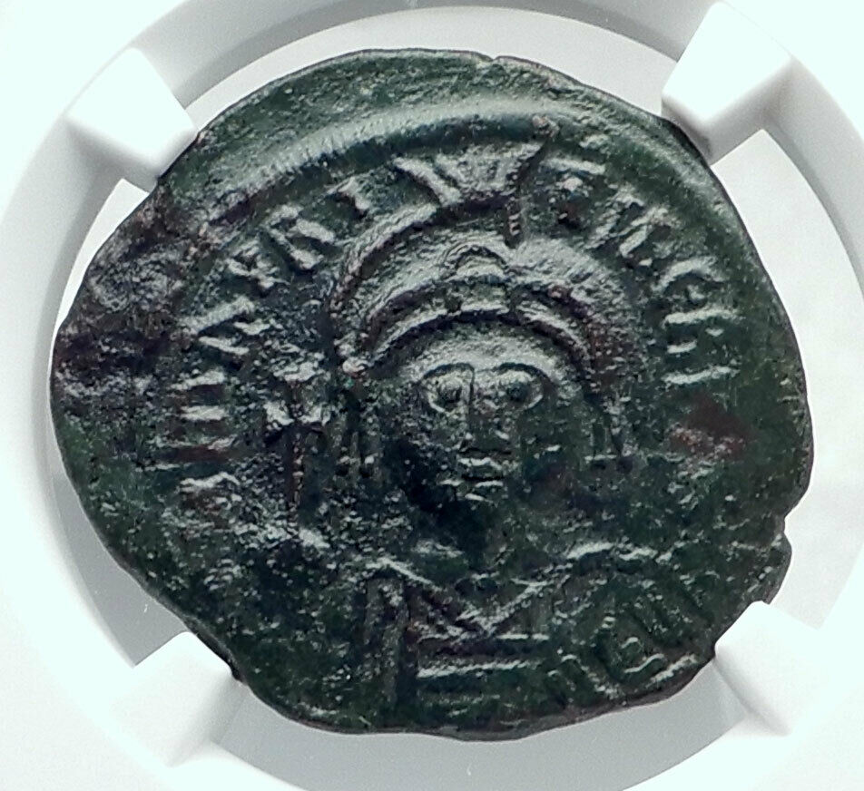 MAURICE TIBERIUS Original Ancient 589AD Byzantine Cyzicus Follis Coin NGC i81452