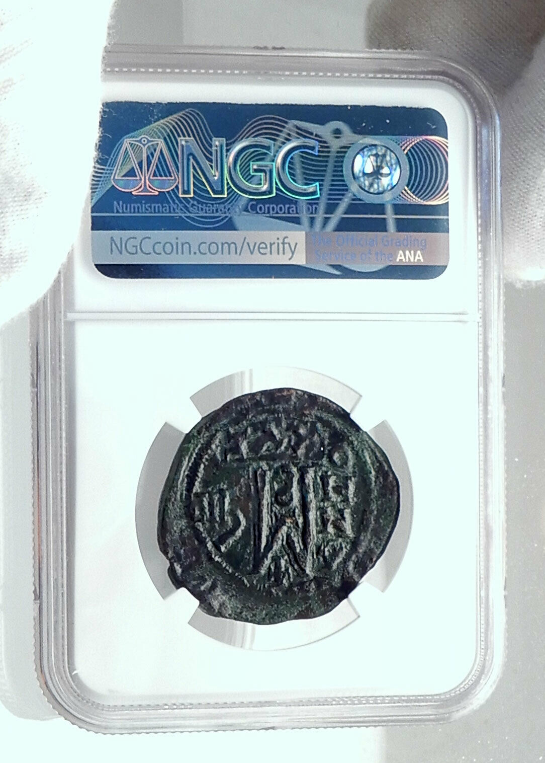 MAURICE TIBERIUS Original Ancient 589AD Byzantine Cyzicus Follis Coin NGC i81452