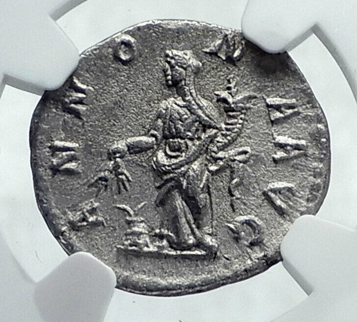 SEVERUS ALEXANDER Authentic Ancient 222AD Silver Roman Coin ANNONA NGC i81600