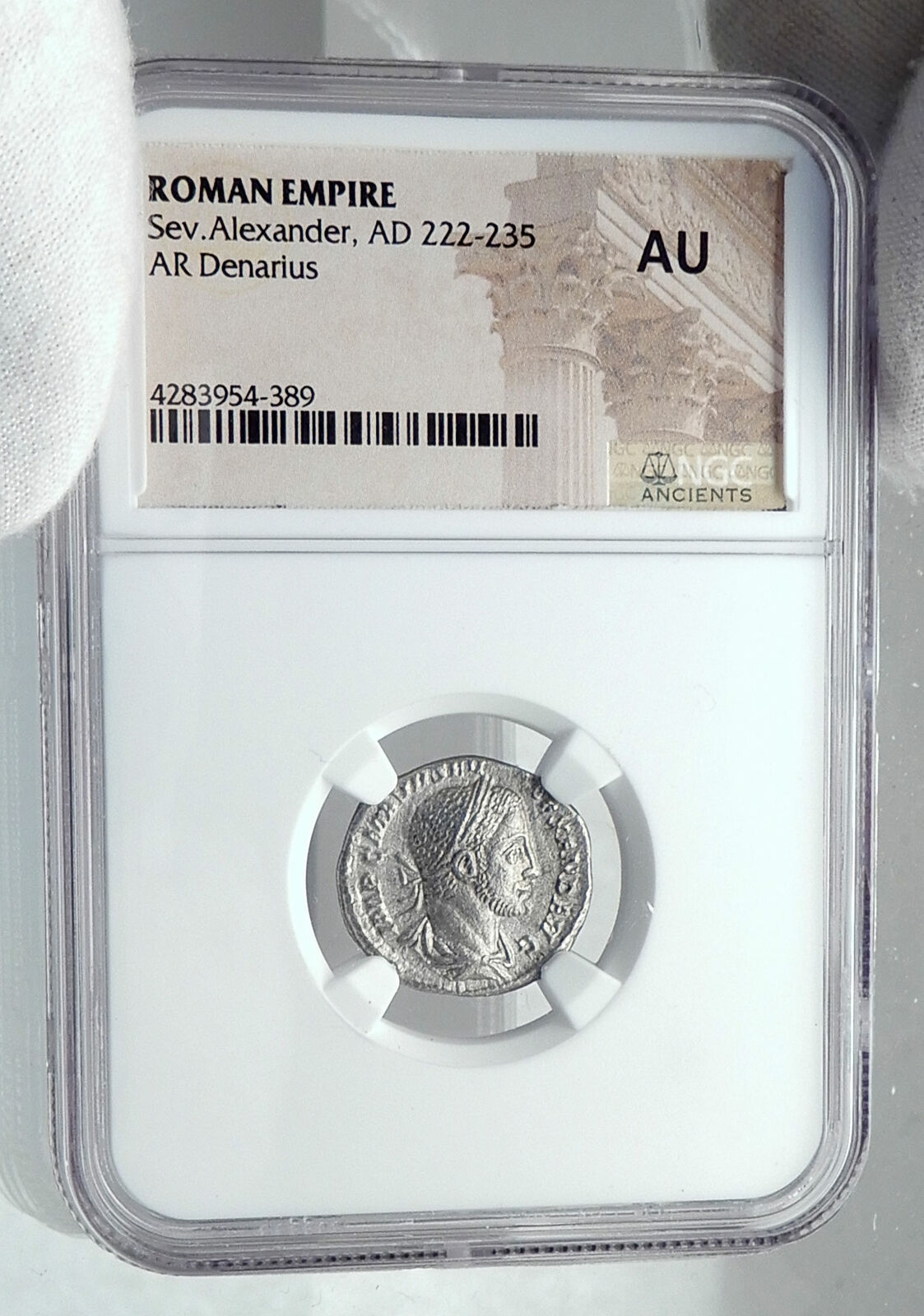 SEVERUS ALEXANDER Authentic Ancient 222AD Silver Roman Coin ANNONA NGC i81600