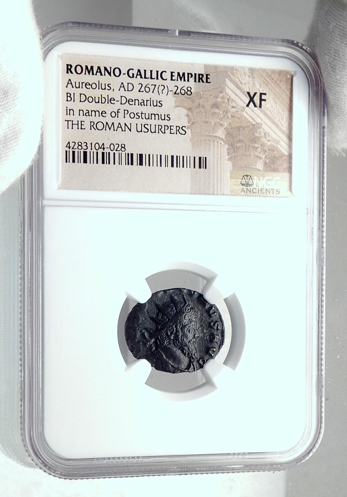 AUREOLUS in name of POSTUMUS Authentic Ancient 268AD Roman Coin FIDES NGC i81622