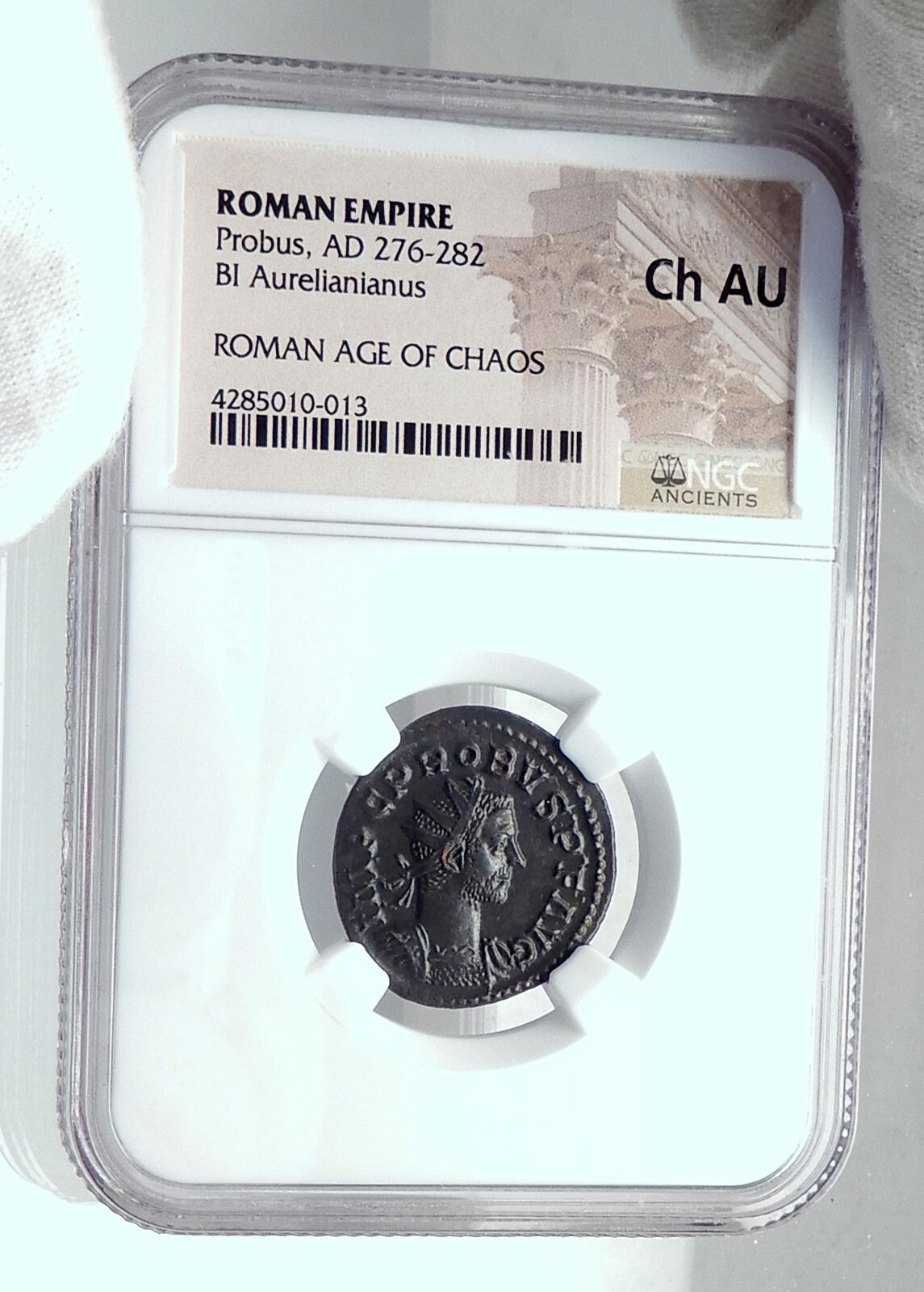 PROBUS Authentic Ancient 277AD Lugdunum Roman Coin FELICITAS NGC Ch AU i81652