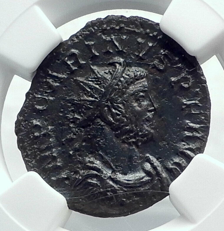 CARINUS Authentic Ancient Lugdunum 283AD Roman Coin VICTORY NGC Certified i81624