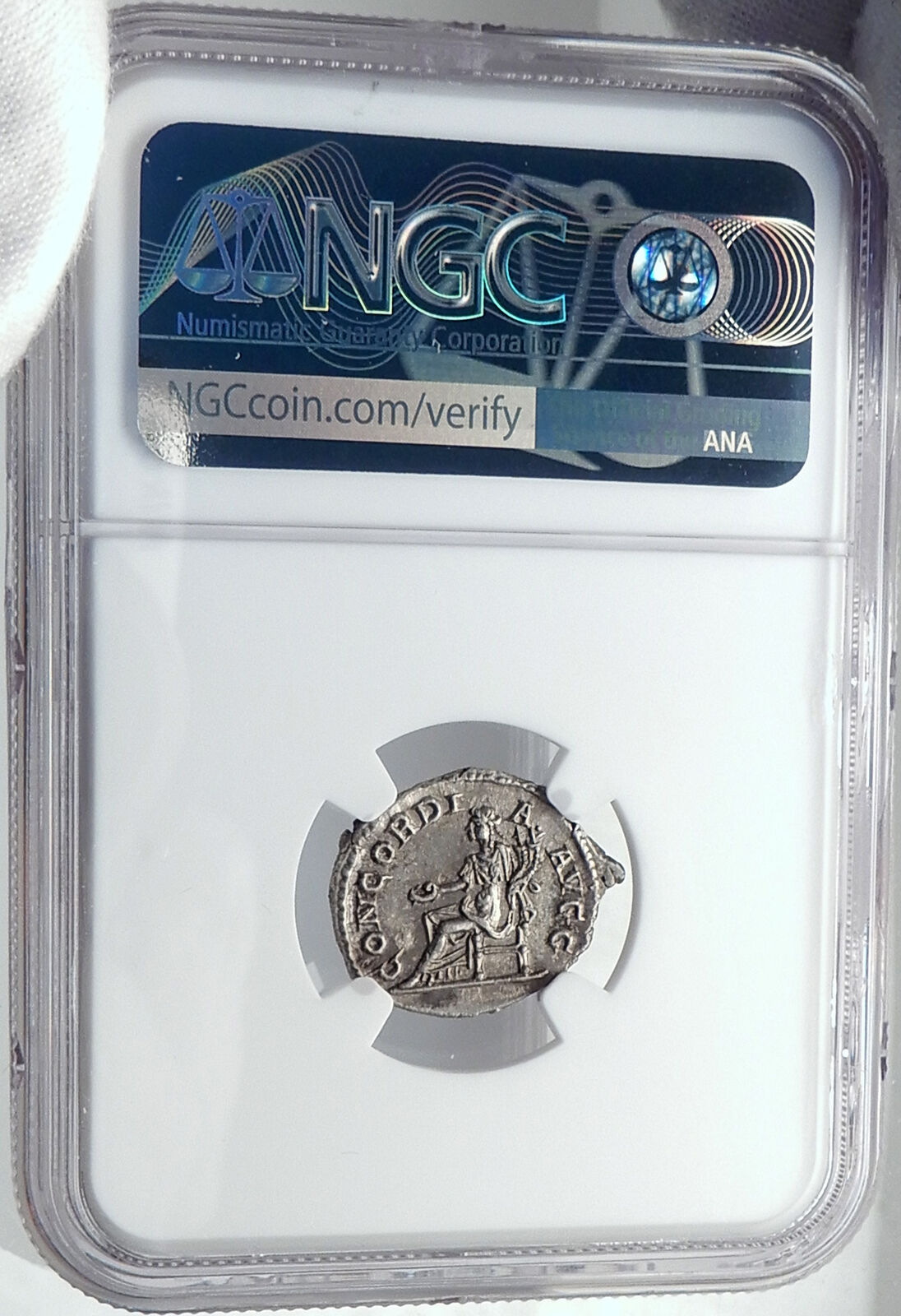 ORBIANA Severus Alexander Wife Rome Ancient Silver Roman Coin NGC MS i81813