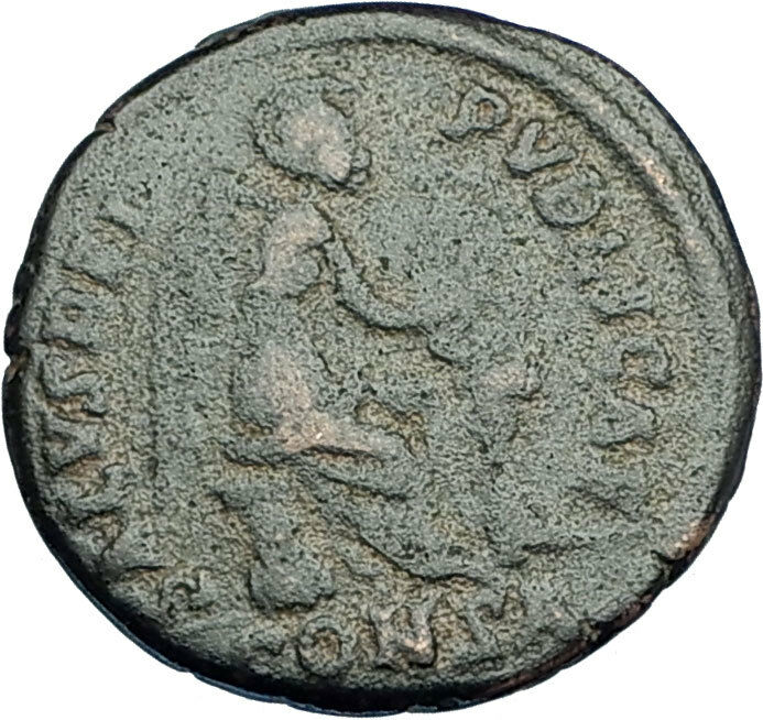 EUDOXIA Arcadius Wife 401AD Authentic Ancient Roman Coin VICTORY CHI-RHO i65894