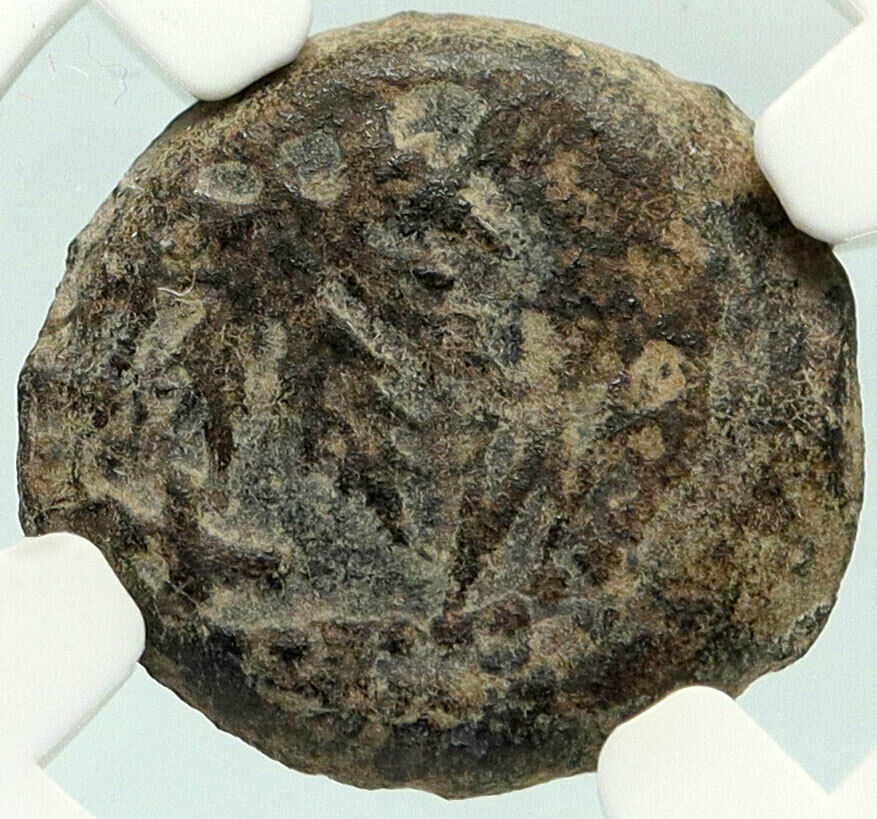 Authentic Ancient JEWISH WAR vs ROMANS 67AD Historical JERUSALEM Coin NGC i84886