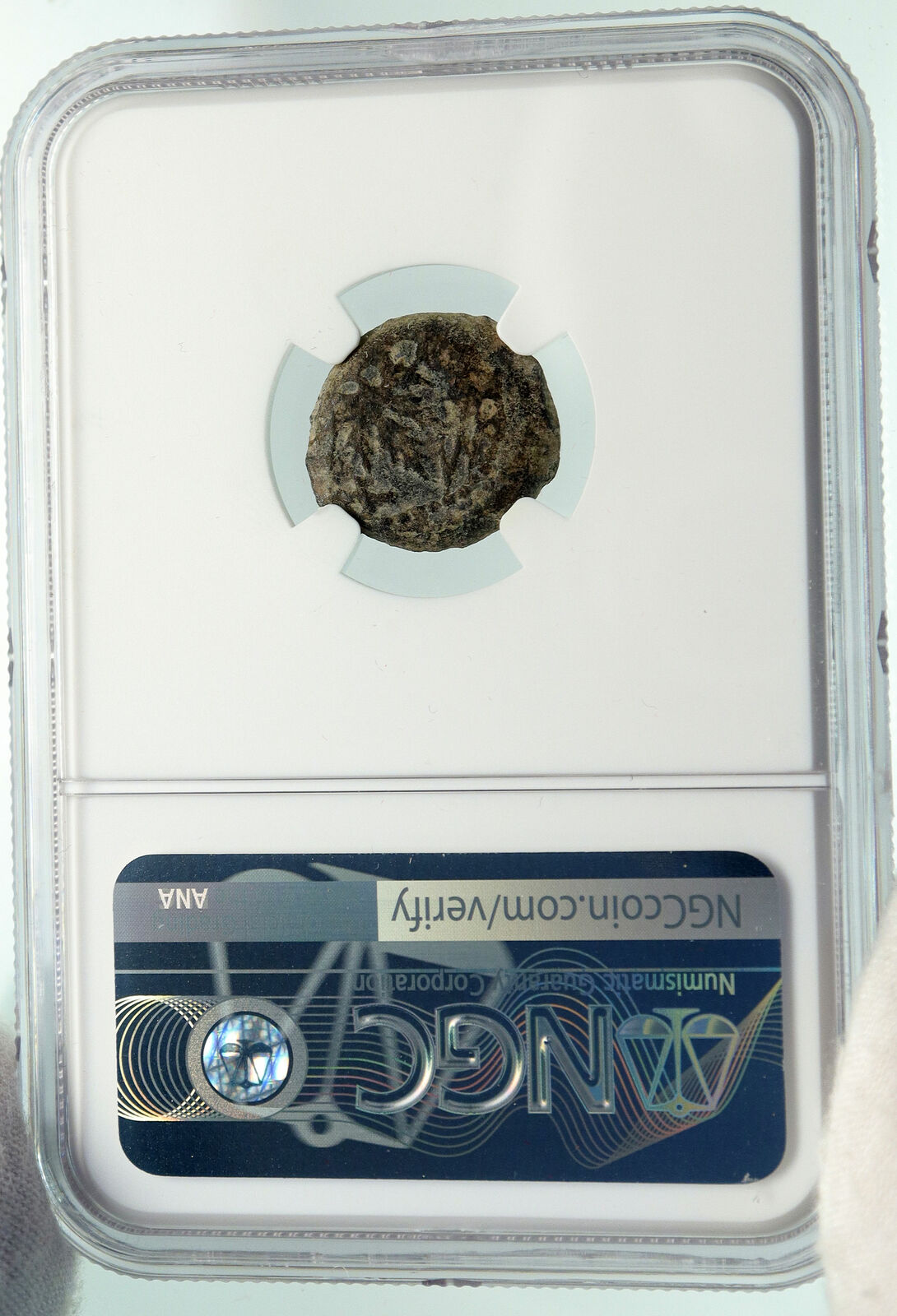 Authentic Ancient JEWISH WAR vs ROMANS 67AD Historical JERUSALEM Coin NGC i84886