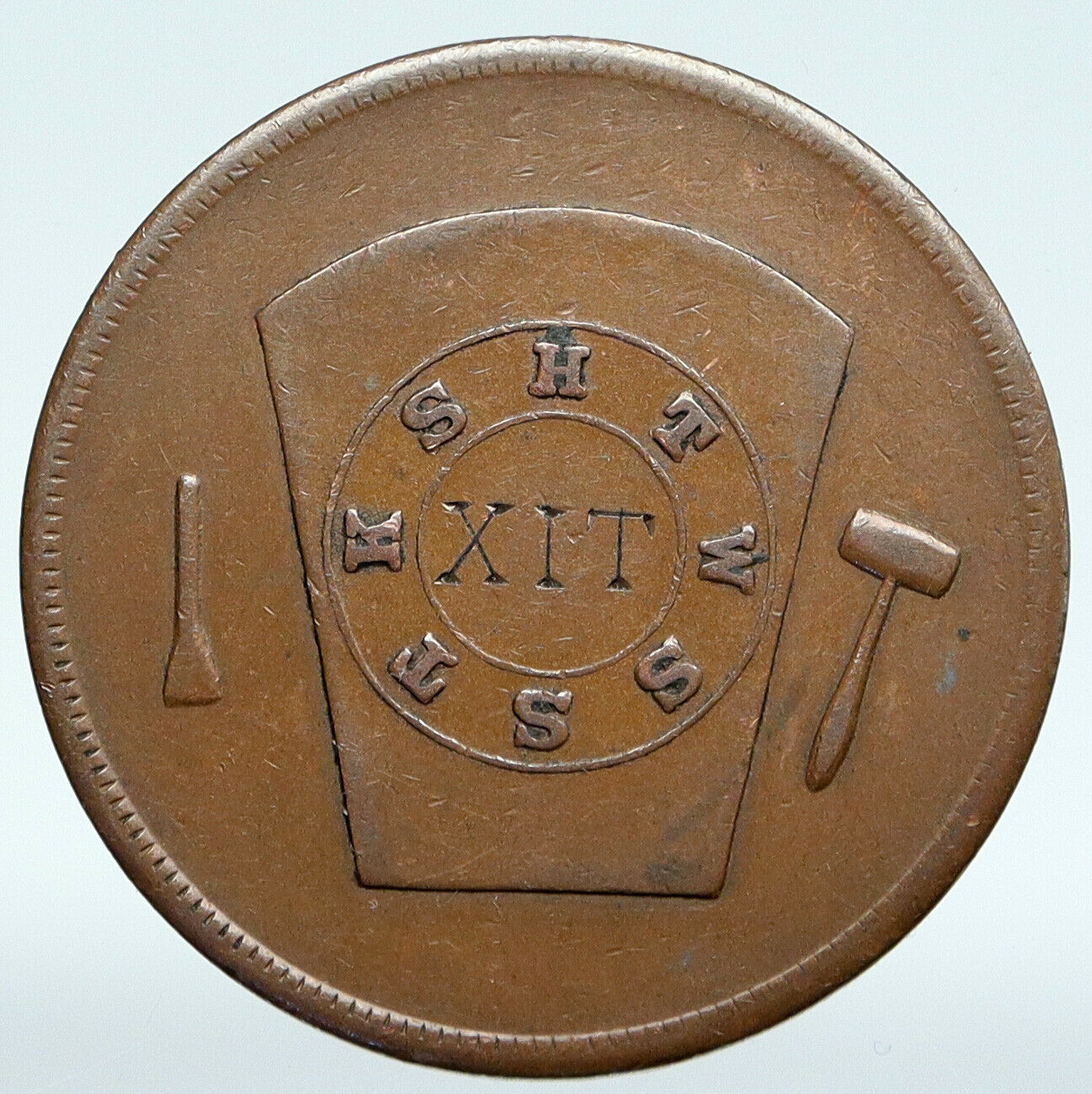 USA FREEMASON Hagerstown MARYLAND Chapter No 27 Penny Masonic Penny Token i89395