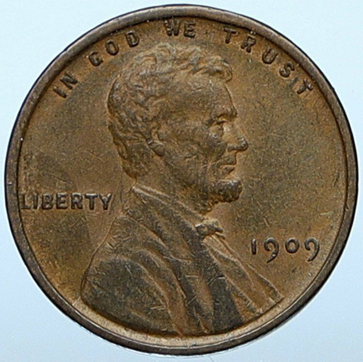 1909 VDB USA United States of America LINCOLN WHEAT EARS Old CENT Coin i108550