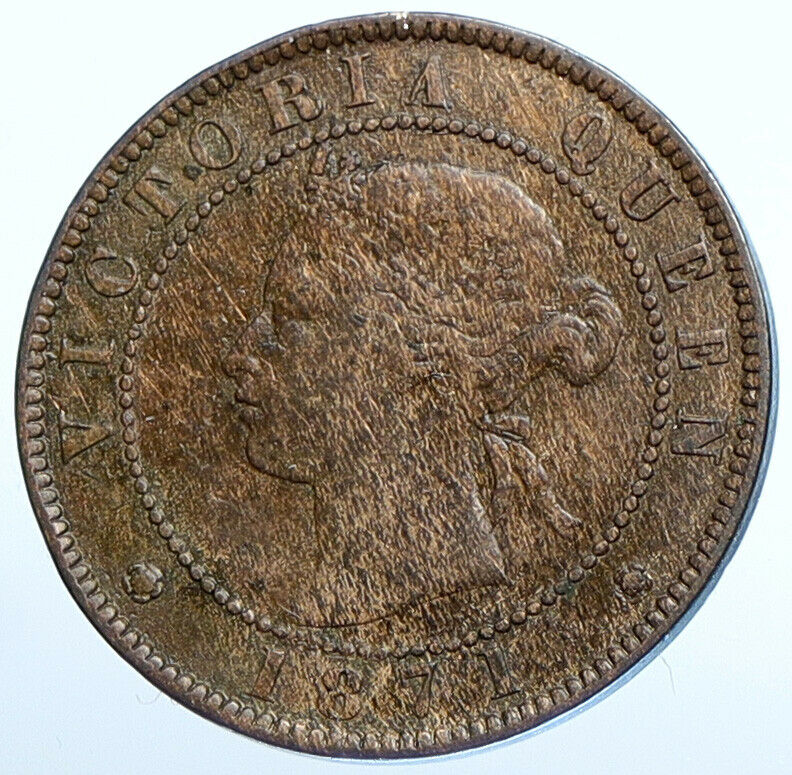 1871 CANADA PRINCE EDWARD ISLAND Authentic UK Queen Victoria Cent Coin i108543