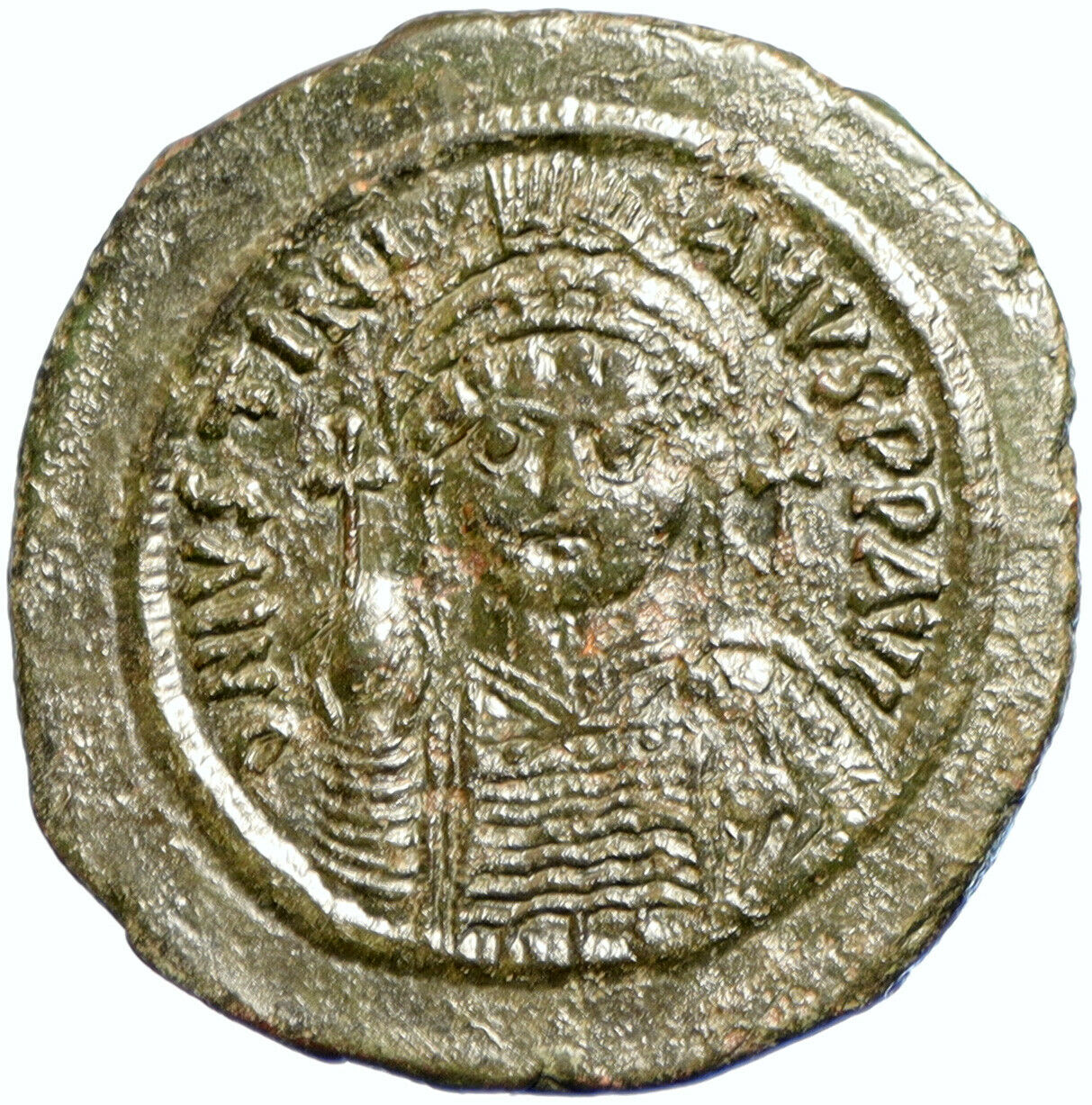 JUSTINIAN I the GREAT Ancient Antique Nicomedia LARGE M Byzantine Coin i102272