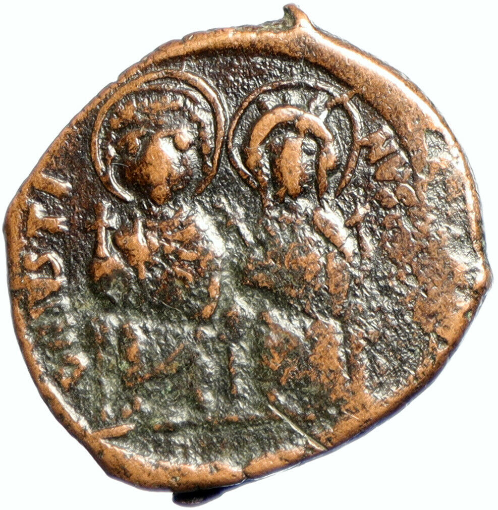 JUSTIN II & Queen Sophia 565AD HUGE Medieval OLD Ancient Byzantine Coin i102270