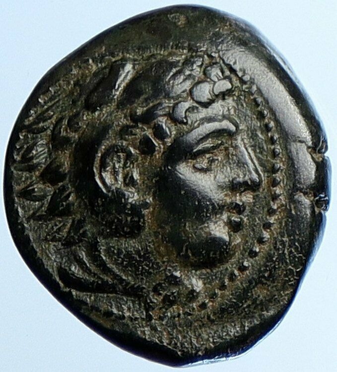 ALEXANDER III the GREAT Macedonia Ancient OLD Greek Coin HERCULES WEAPON i108909