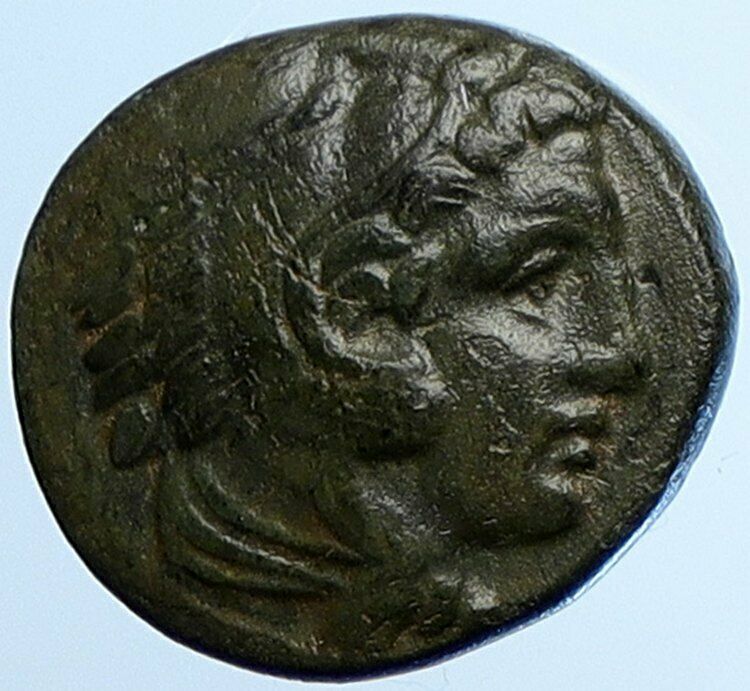 ALEXANDER III the GREAT Macedonia Ancient OLD Greek Coin HERCULES WEAPON i108910