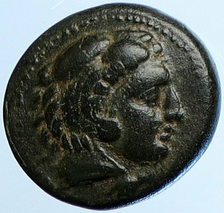 ALEXANDER III the GREAT Macedonia Ancient OLD Greek Coin HERCULES WEAPON i108911