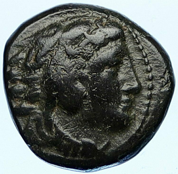 ALEXANDER III the GREAT Macedonia Ancient OLD Greek Coin HERCULES WEAPON i108922