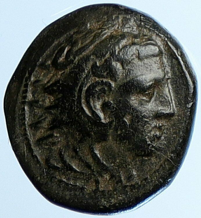 ALEXANDER III the GREAT Macedonia Ancient OLD Greek Coin HERCULES WEAPON i108908