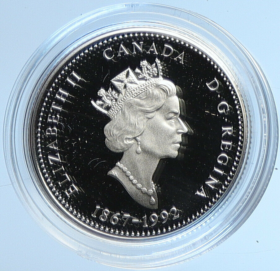 1992 CANADA ONTARIO PROVINCE Elizabeth II OLD Proof Silver 25 Cent Coin i109090