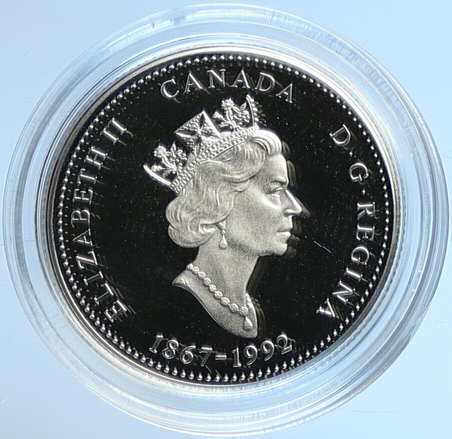 1992 CANADA NOVA SCOTIA PROVINCE Elizabeth II Proof Silver 25 Cent Coin i109097