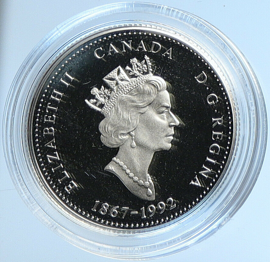 1992 CANADA ALBERTA PROVINCE UK Elizabeth II Proof Silver 25 Cents Coin i109087