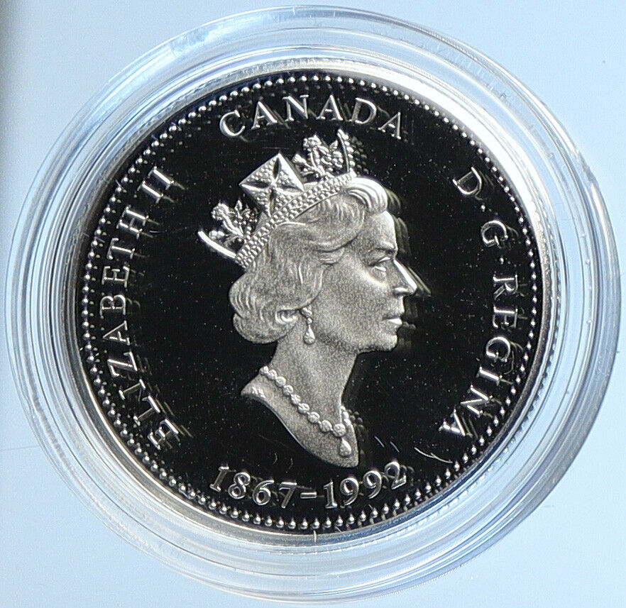 1992 CANADA QUEBEC PROVINCE Queen Elizabeth II Proof Silver 25 Cent Coin i109088