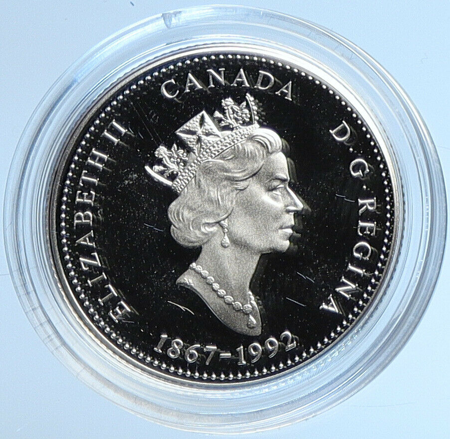 1992 CANADA SASKATCHEWAN UK Queen Elizabeth II Proof Silver 25 Cent Coin i109093