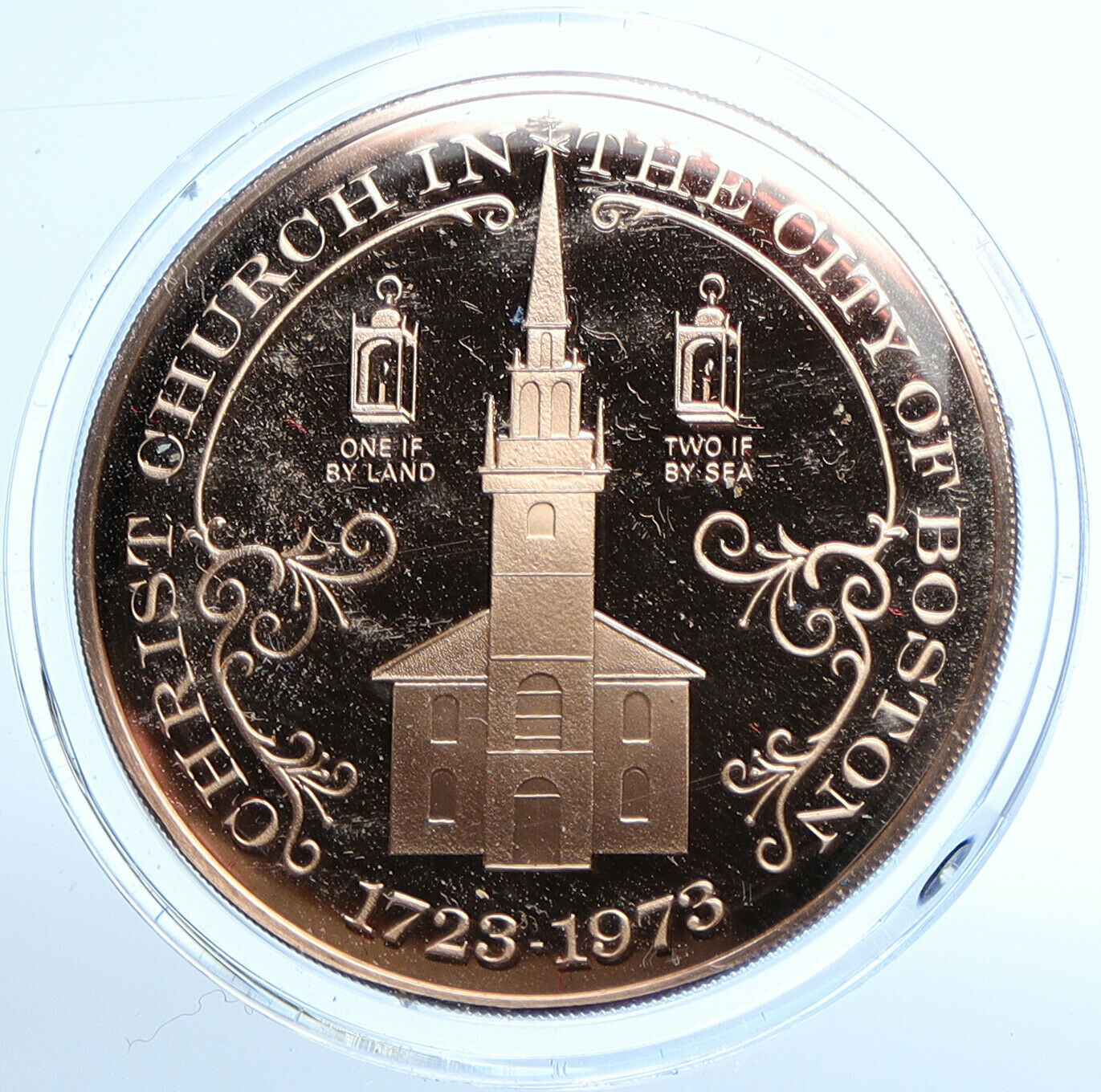 1973 USA United States Old North Church BOSTON MASS Old FM Proof Medal i109050