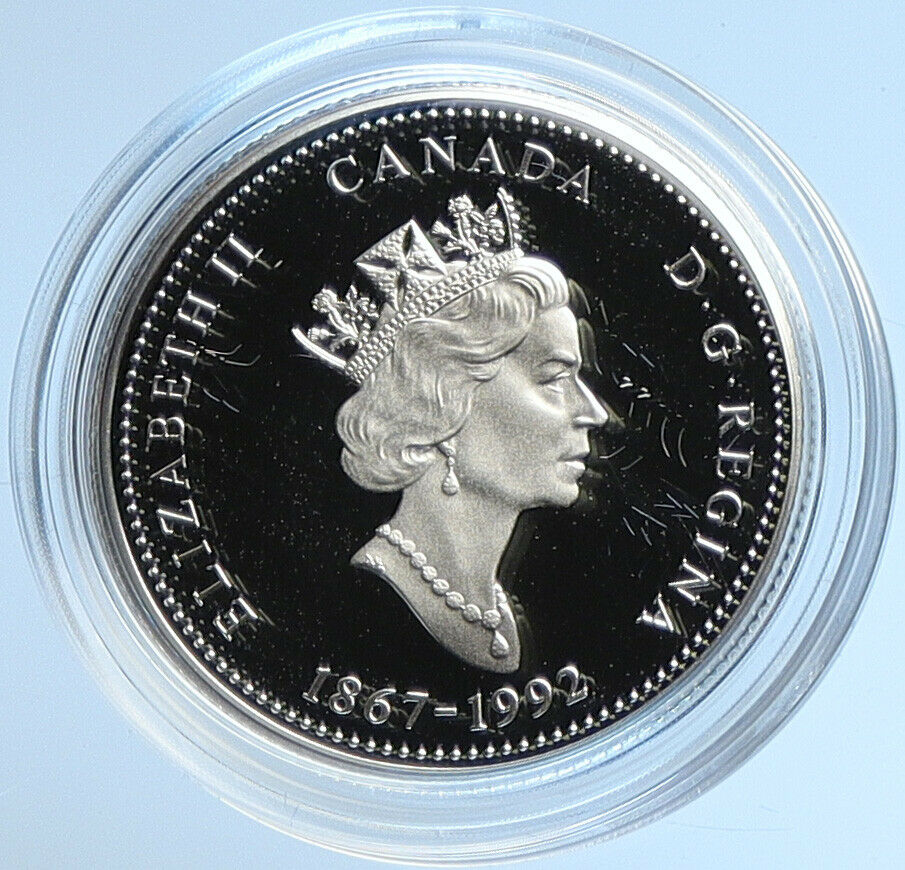 1992 CANADA YUKON PROVINCE Queen Elizabeth II Proof Silver 25 Cent Coin i109091