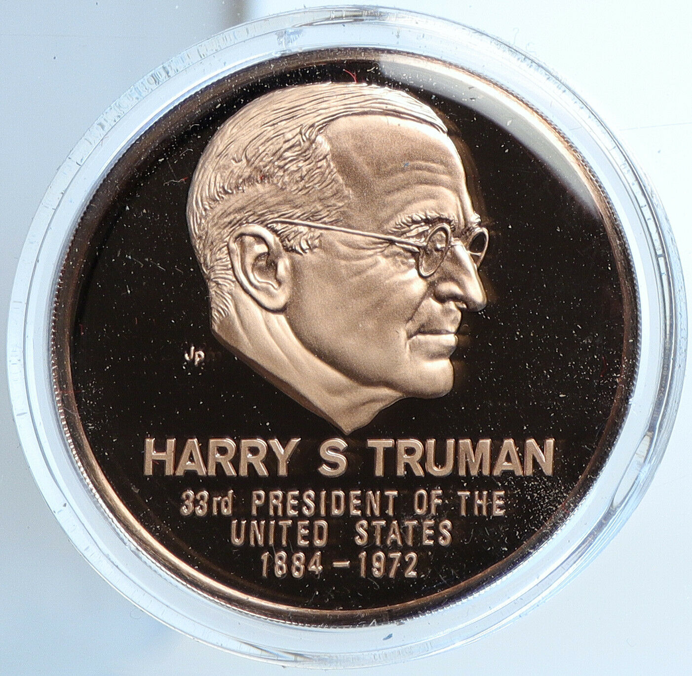 1973 USA United States PRESIDENT HARRY TRUMAN Old FM Proof Medal i109057